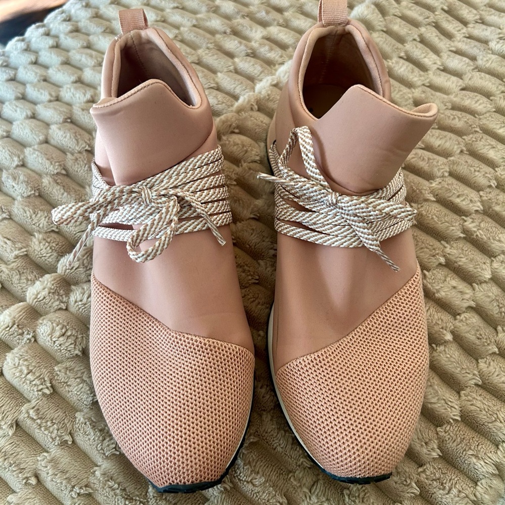 Women's Blush Pink Athletic Sneakers - Stylish Comfort